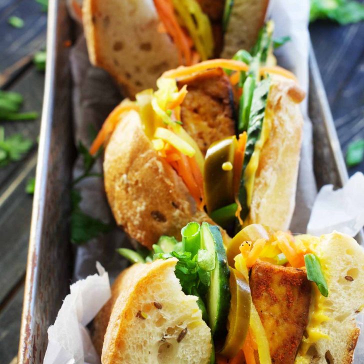 sandwich recipe tofu bahn mi vegan cu tofu sandvis