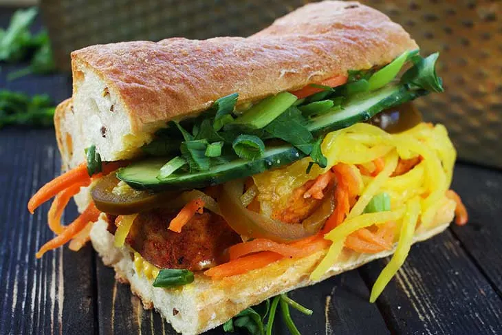 tofu banh mi vegan 