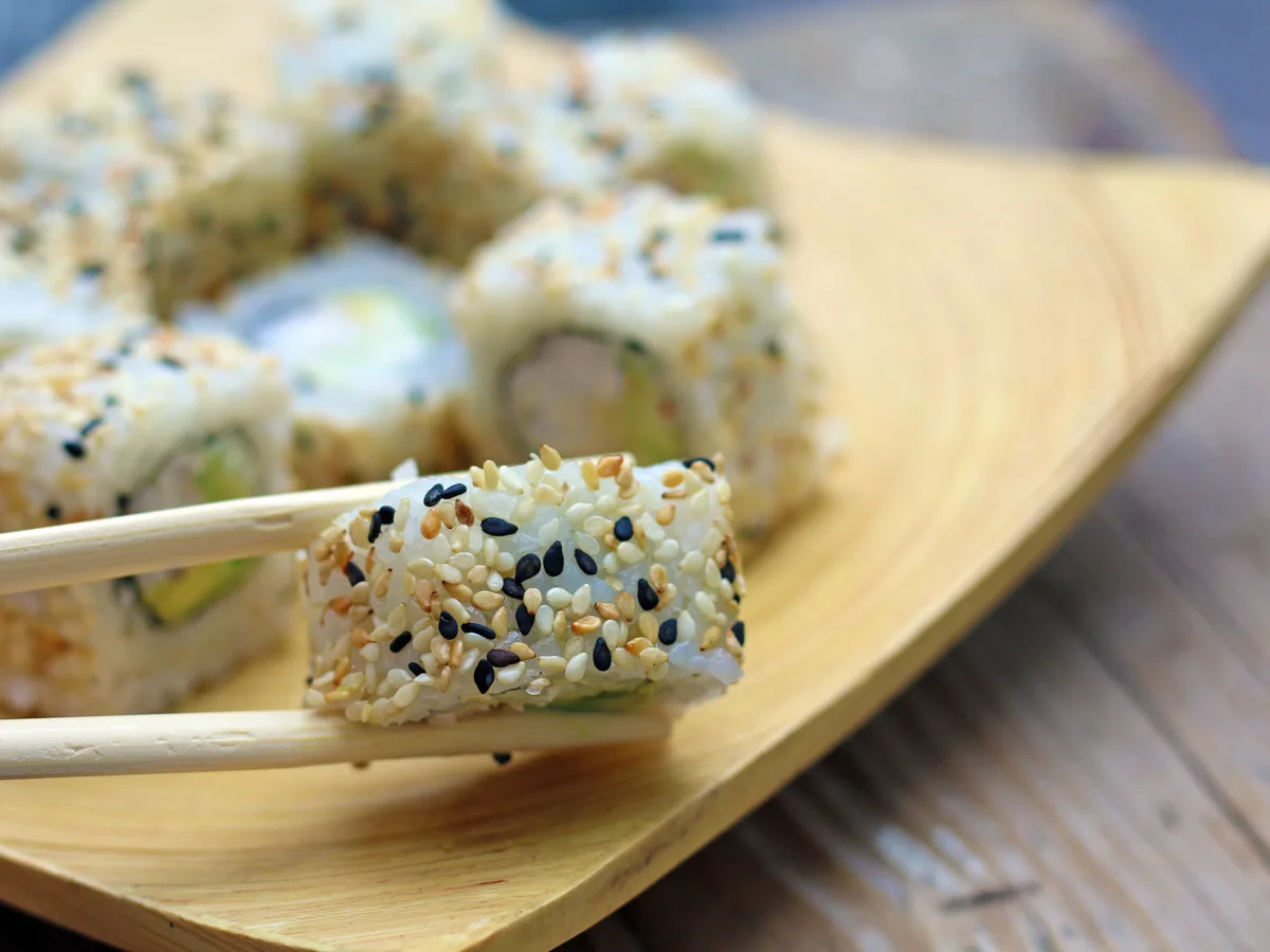 vegan californian maki tofu sushi