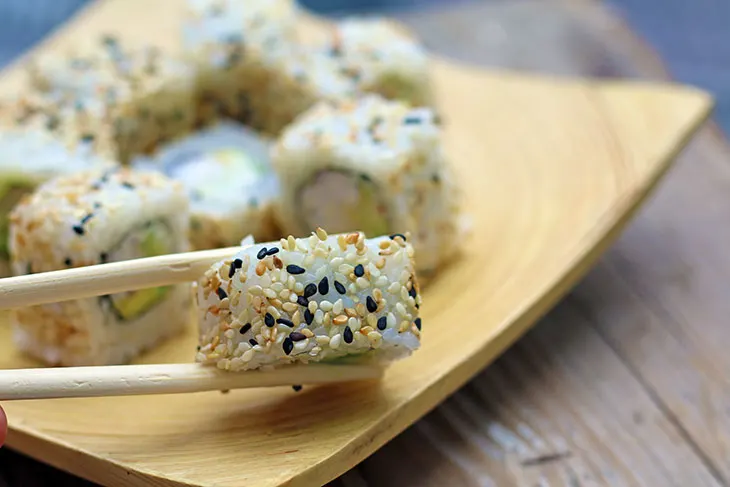 vegan california roll uramaki tofu sushi recipe