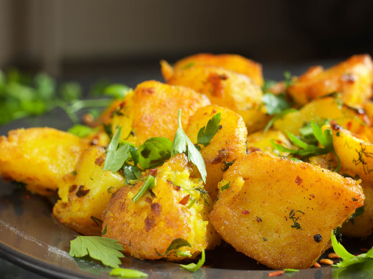 Batata Harra Spicy Roasted Potatoes vegan