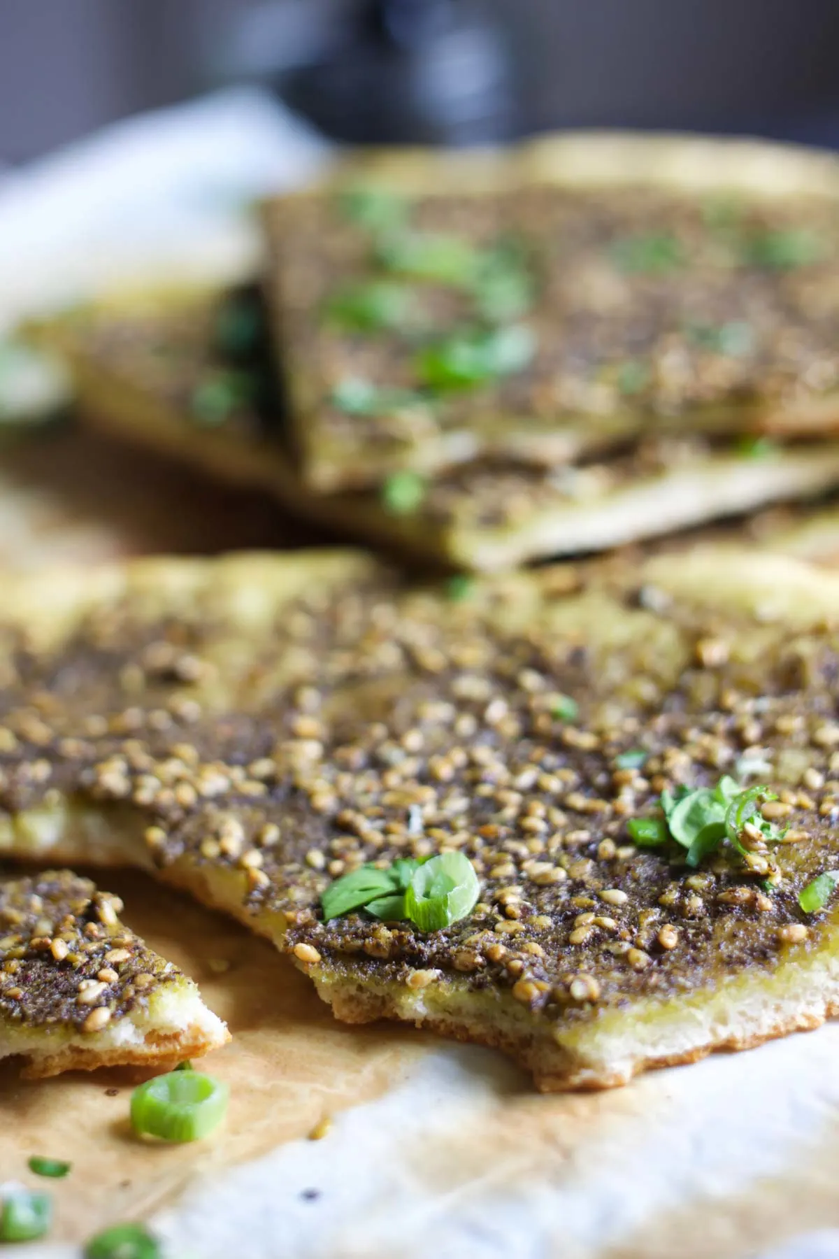 Manakish Zaatar spiced pita bread middle eastern recipe