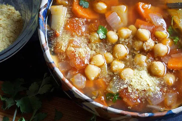 lebanese chickpea soup supa cu naut