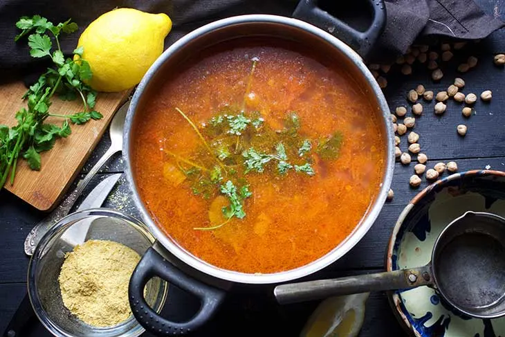 lebanese chickpea soup supa libaneza cu naut