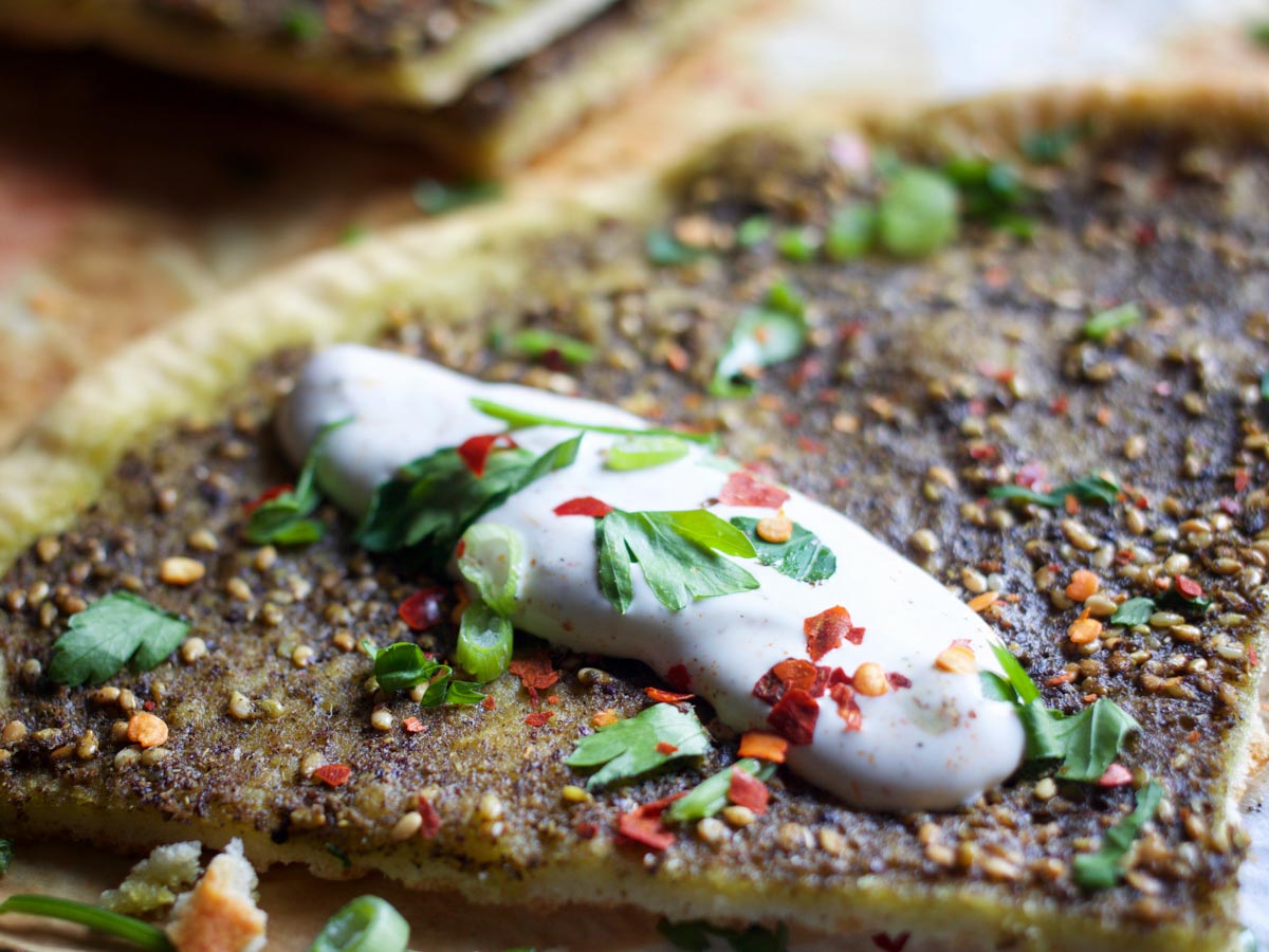 Manakish Zaatar lipie reteta