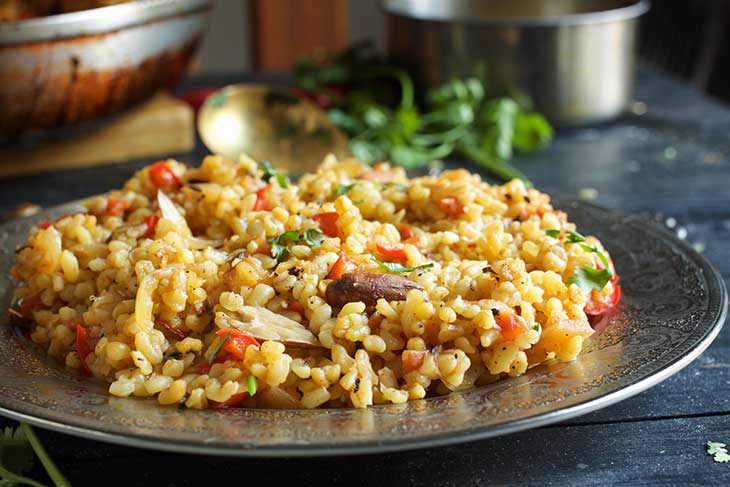 Bulgur Pilaf Turkish Pilaf Recipe vegan