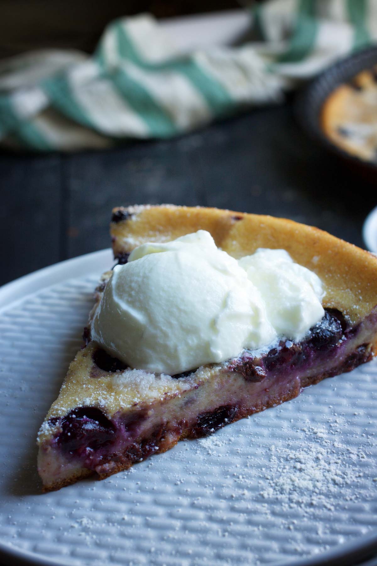 French Vegan Blueberry Clafoutis