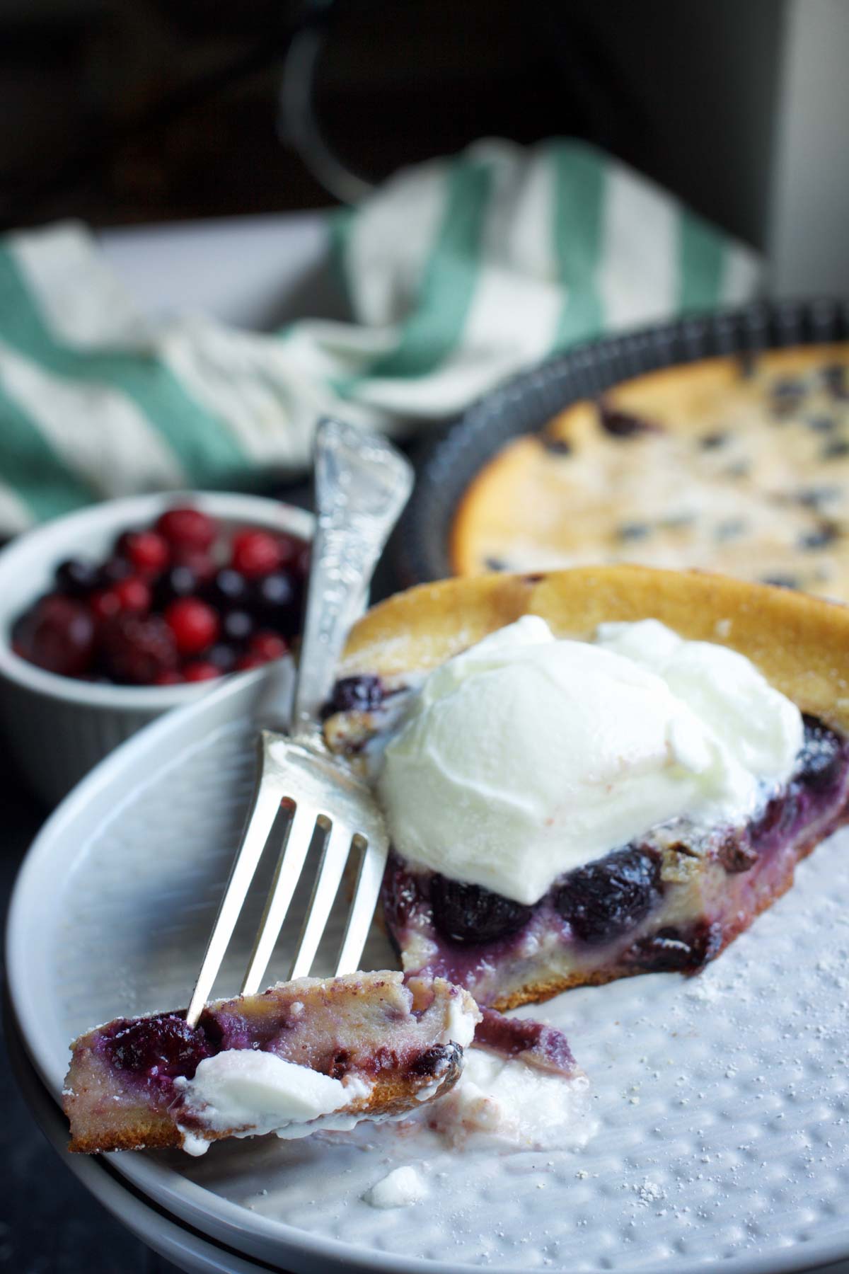 dessert recipe Vegan Blueberry Clafoutis