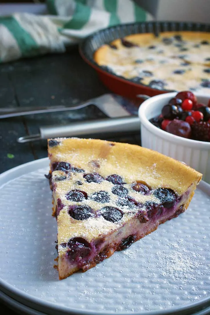 Vegan Blueberry Clafoutis cu afine reteta