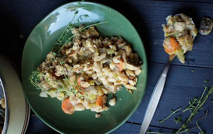 Vegetarian Cassoulet Slow-cooked White Bean Casserole recipe