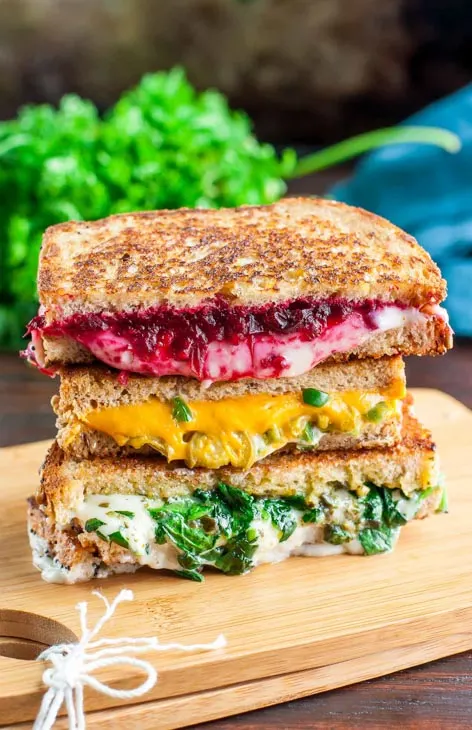 vegan grilled cheese sandwiches three ways