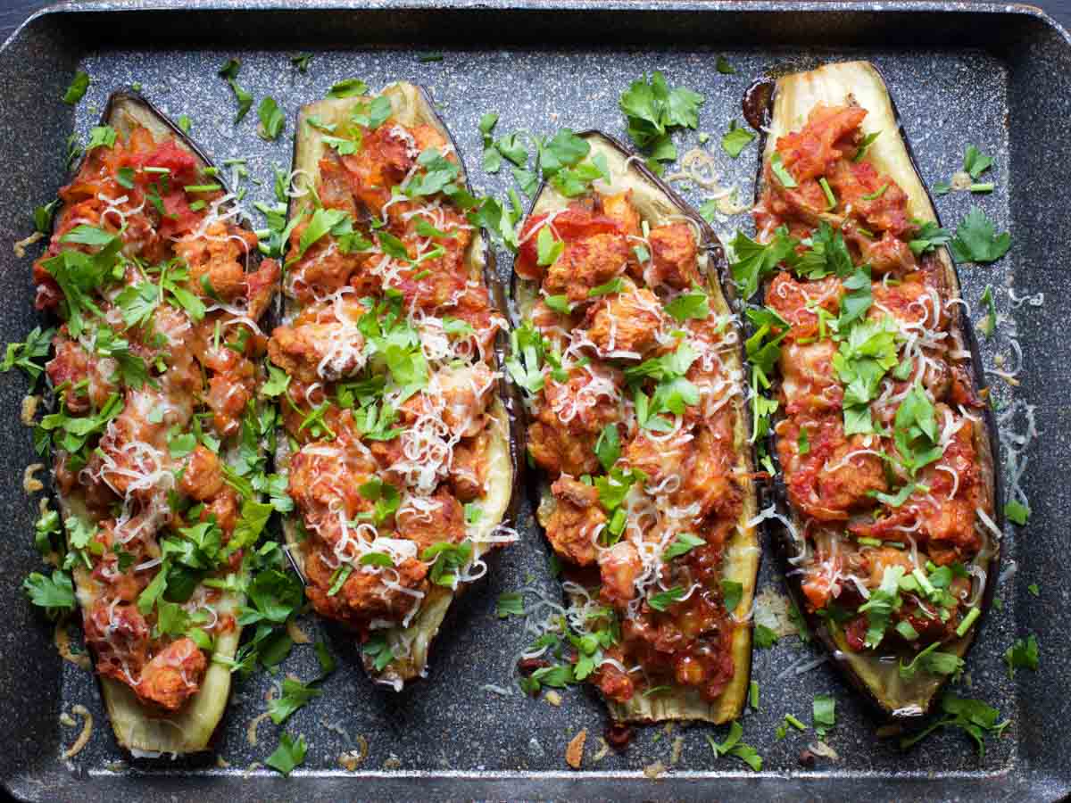 imam bayildi turkish stuffed eggplants