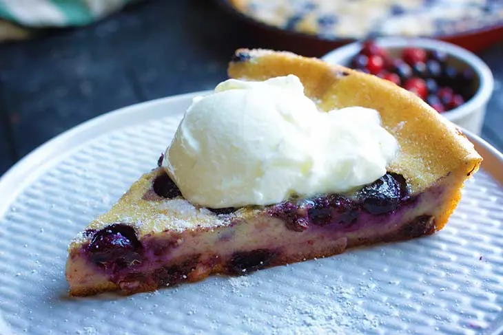 recipe Vegan Blueberry Clafoutis cu afine