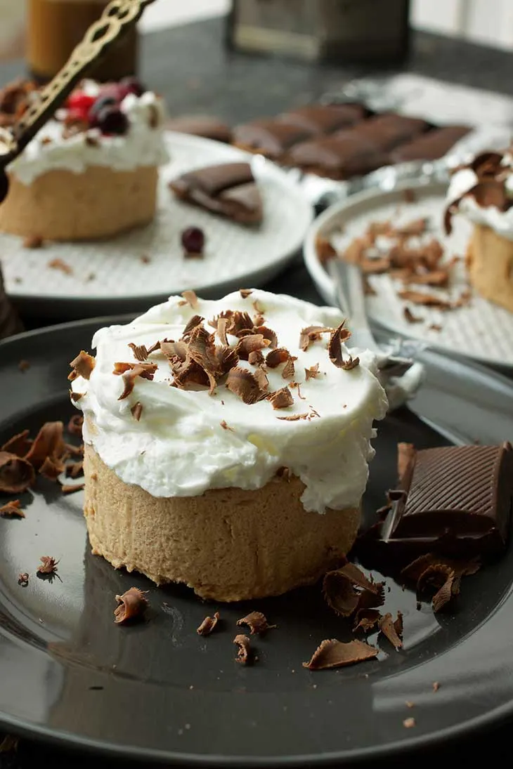 vegan French Silk Pie mini-chocolate mousse cakes