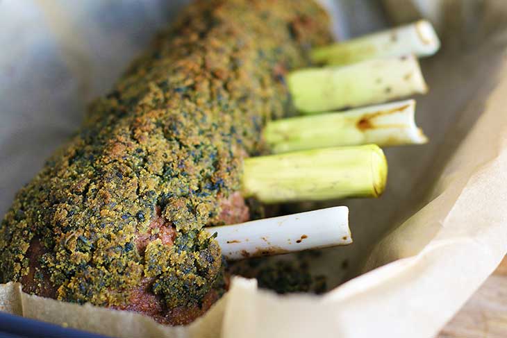 vegan rack of lamb herb crusted