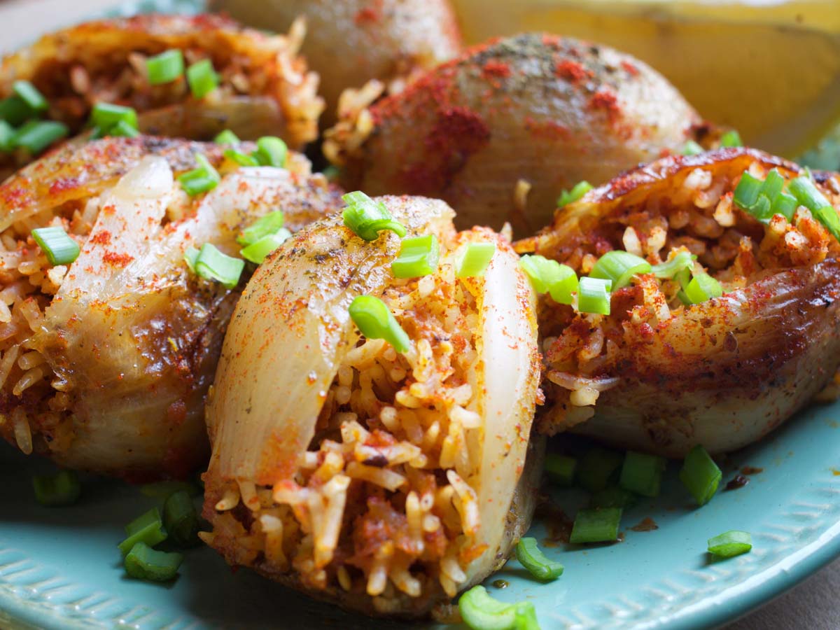 vegan stuffed onions 