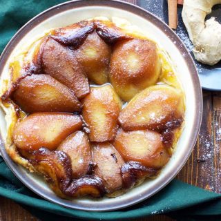 vegan tarte tatin pear recipe tarta pere_