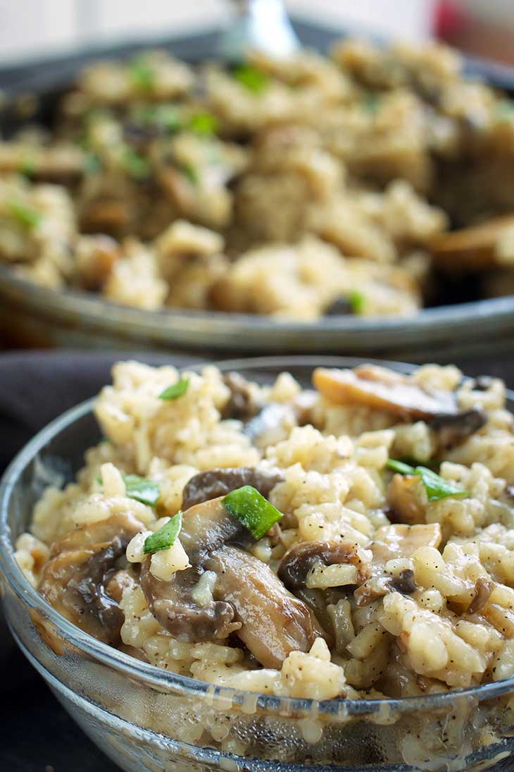 italian vegan mushroom risotto Healthy Dinner Meal Prep Recipes