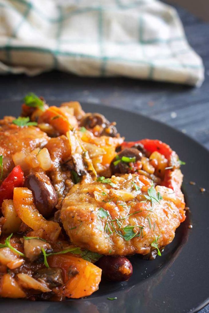 Vegetarian Cacciatore (High-Protein Soy Chunks Stew)