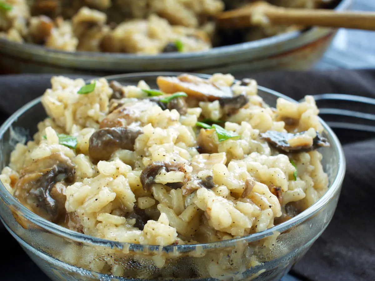 recipe vegan mushroom risotto