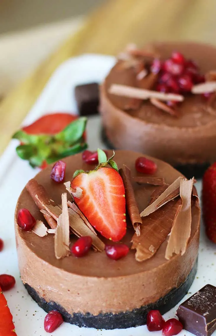 vegan chocolate cheesecake