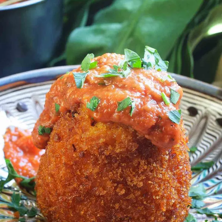 Vegan Arancini Fried Rice Balls recipe