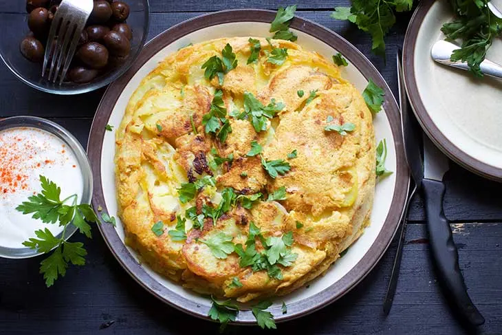 Vegan Potato Tortilla cu cartofi reteta spaniola