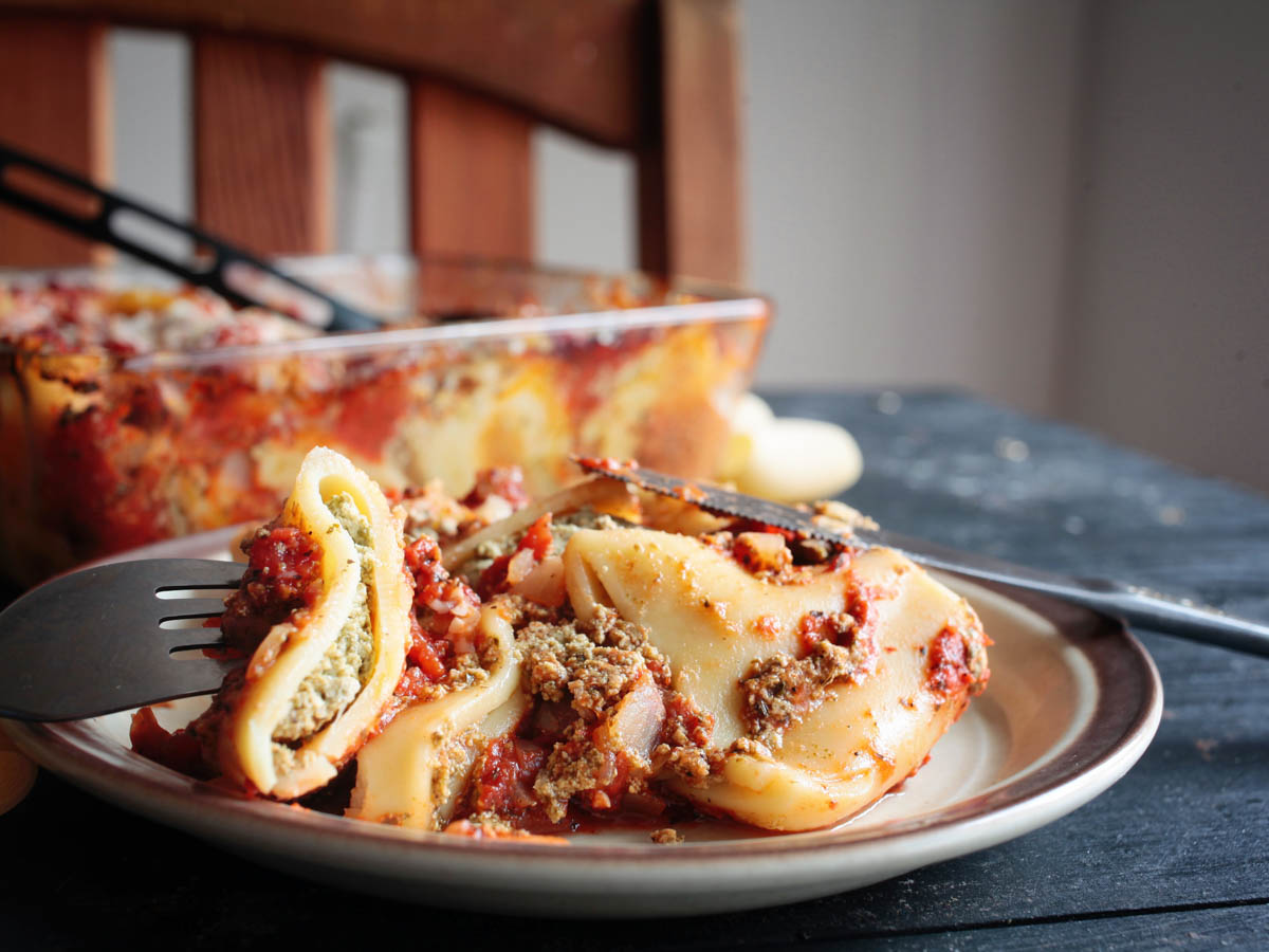 Vegan Stuffed Pasta Casserole recipe 