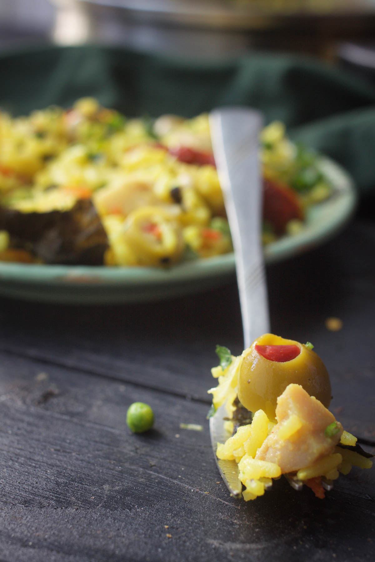 serving of vegan paella