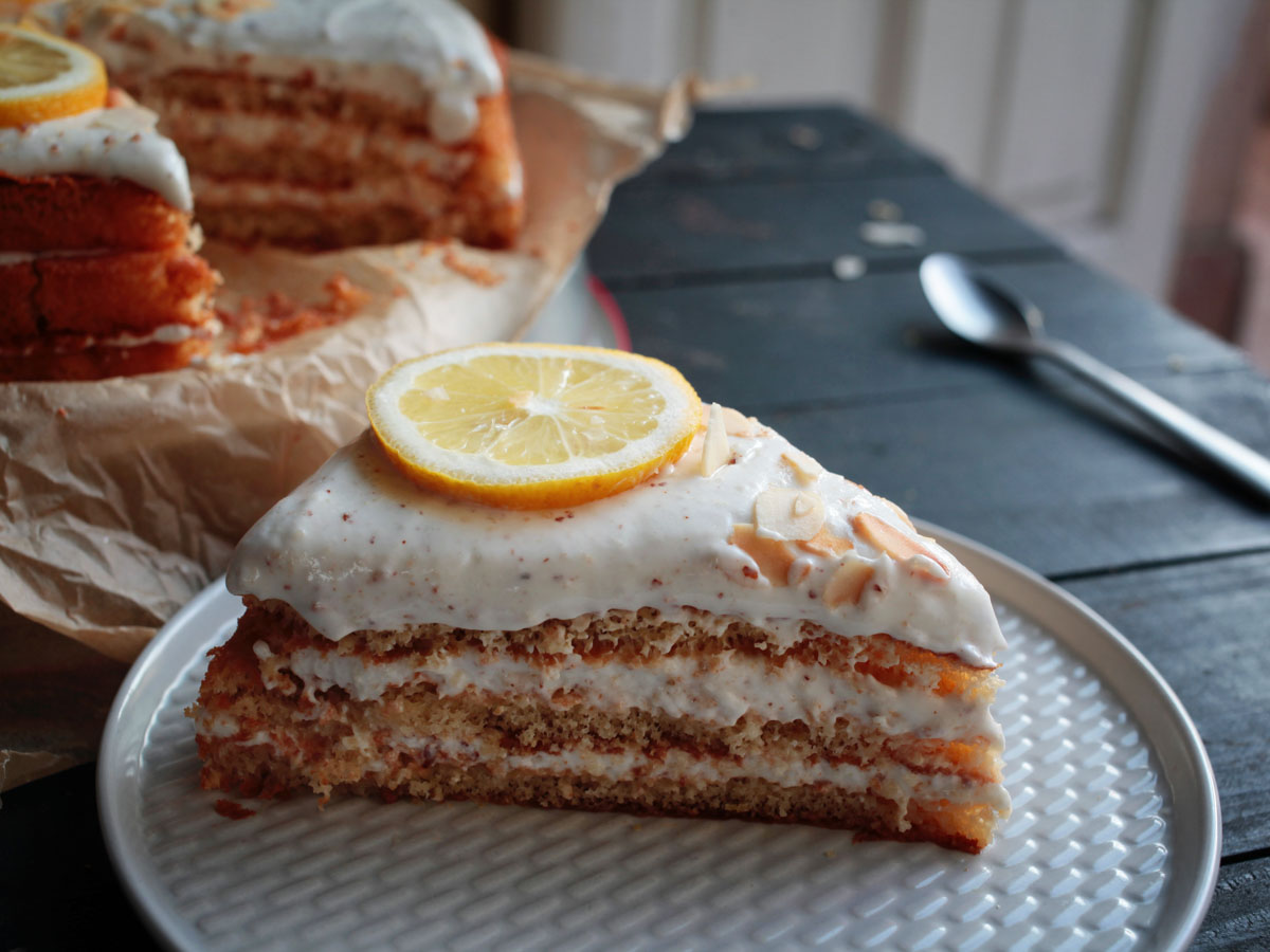 vegan lemon olive oil cake