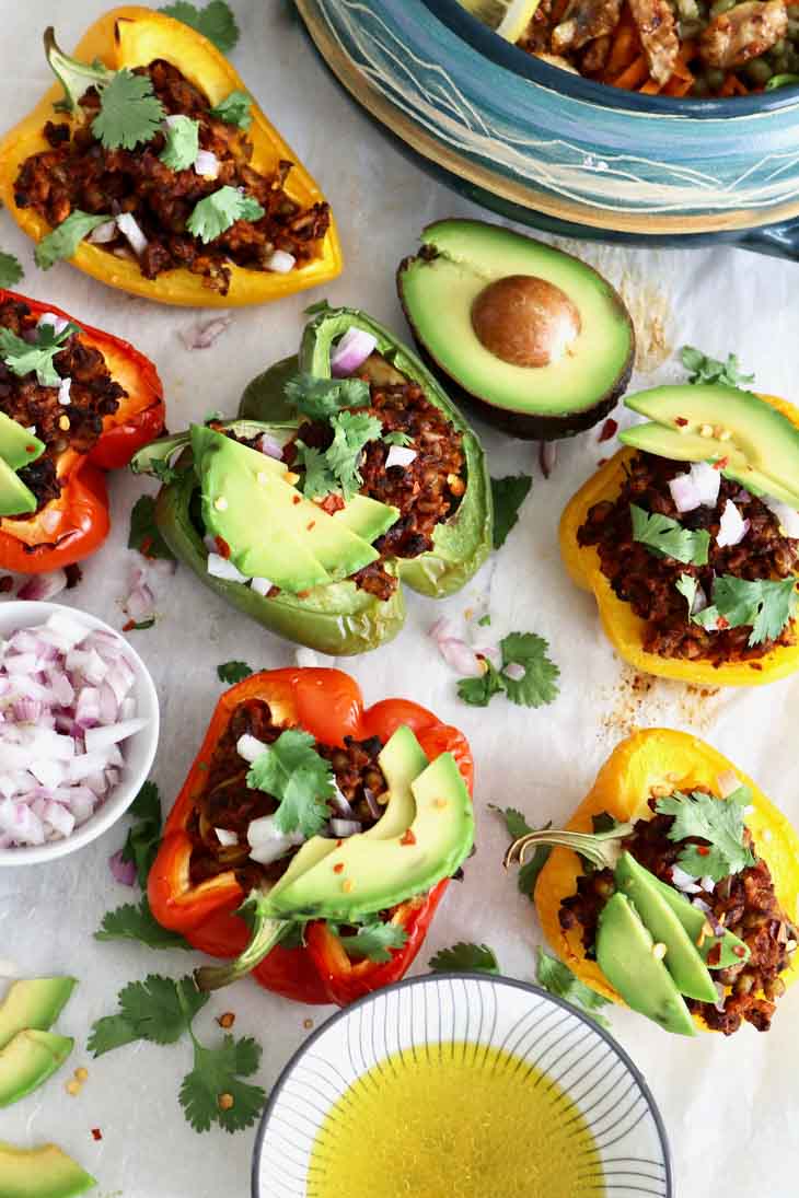 Protein-Packed Vegan Stuffed Bell Peppers