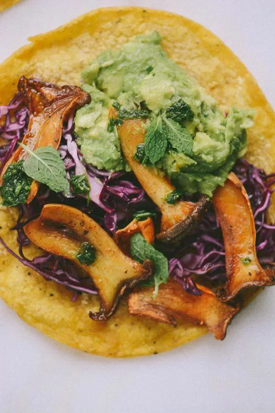 Vegan Oyster Mushroom Tacos