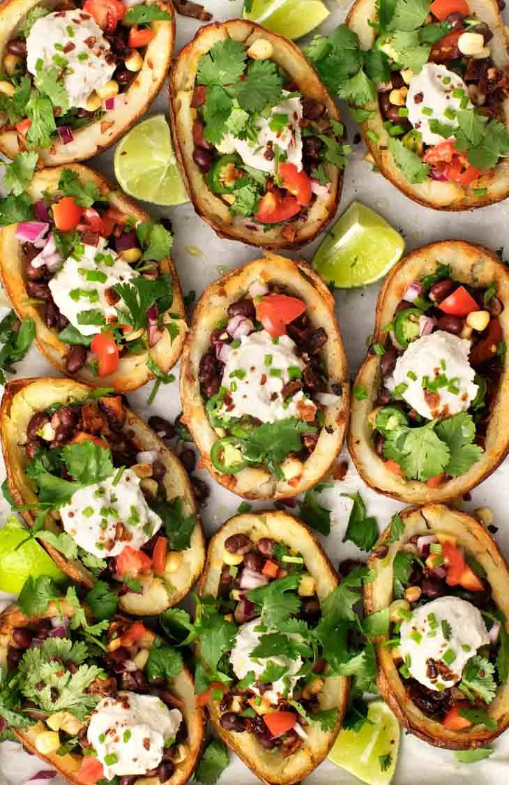 Healthier (Vegan) Stuffed Potato Skins