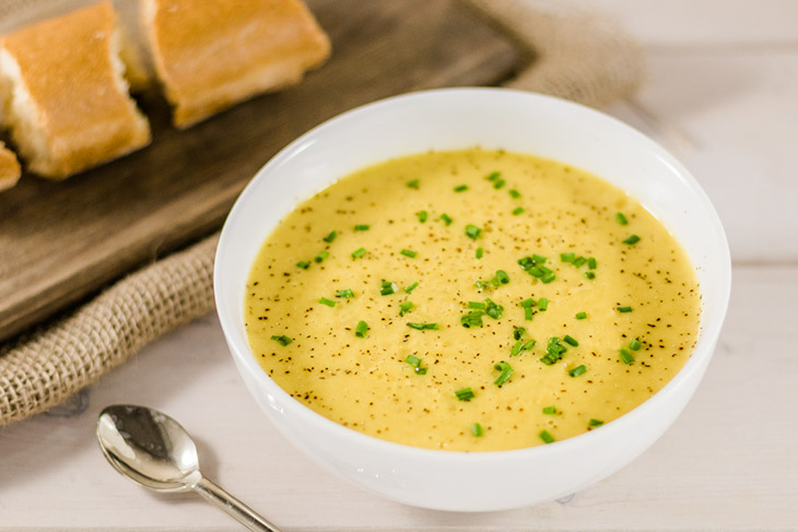 Cheesy Vegan Potato Soup Recipe