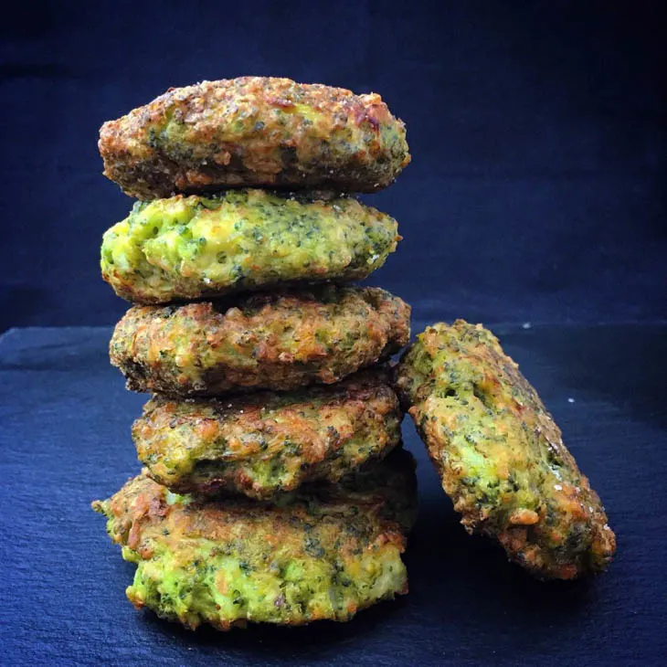 Vegan Cheezy Broccoli Fritters