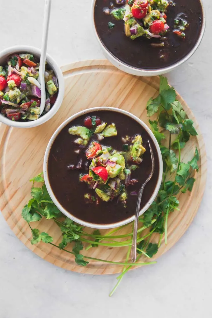 Instant Pot Black Bean Soup (10 Ingredients!)