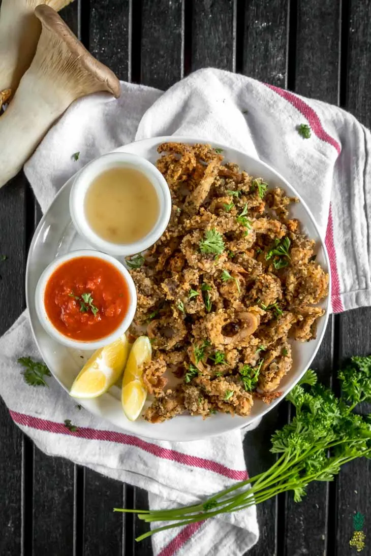 Vegan Oyster Mushroom Calamari – Holiday Appetizer