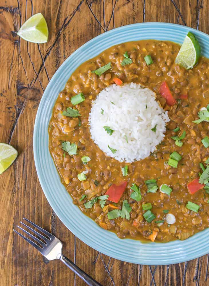 Creamy Peanut Butter and Lentil Curry