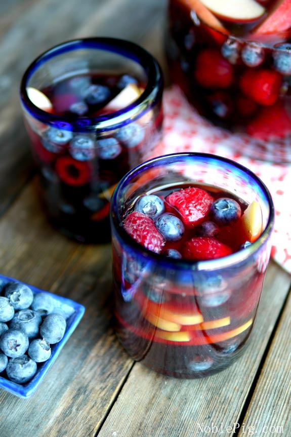 Red, White & Blue Sangria 4th Of July Recipes
