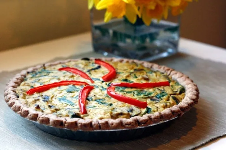 Spinach and Mushroom Quiche