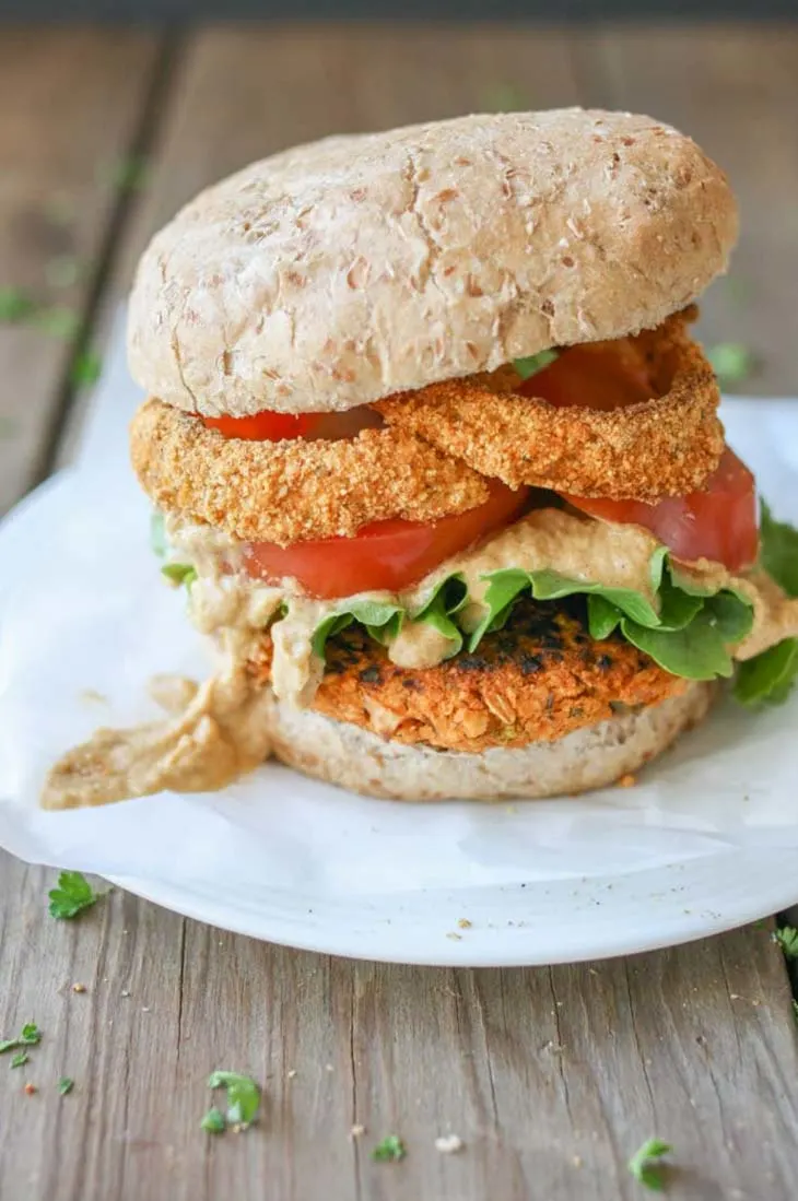 Buffalo Chickpea Burgers 4th Of July Recipe