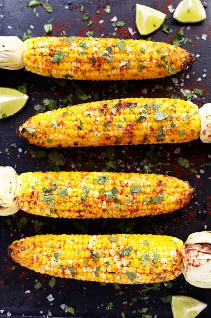 Grilled Cilantro, Lime Paprika Corn On The Cob Vegan bbq Recipes
