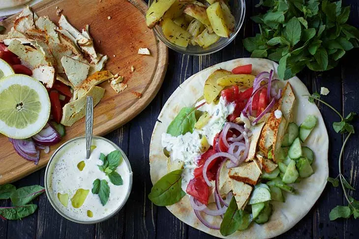 Vegan Gyros Greek cuisine