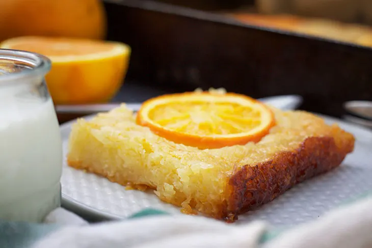 Greek Orange Phyllo Cake vegan Portokalopita 