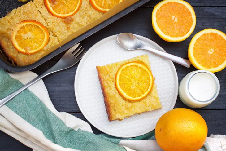 Vegan Orange Pie recipe Portokalopita prajitura cu portocale