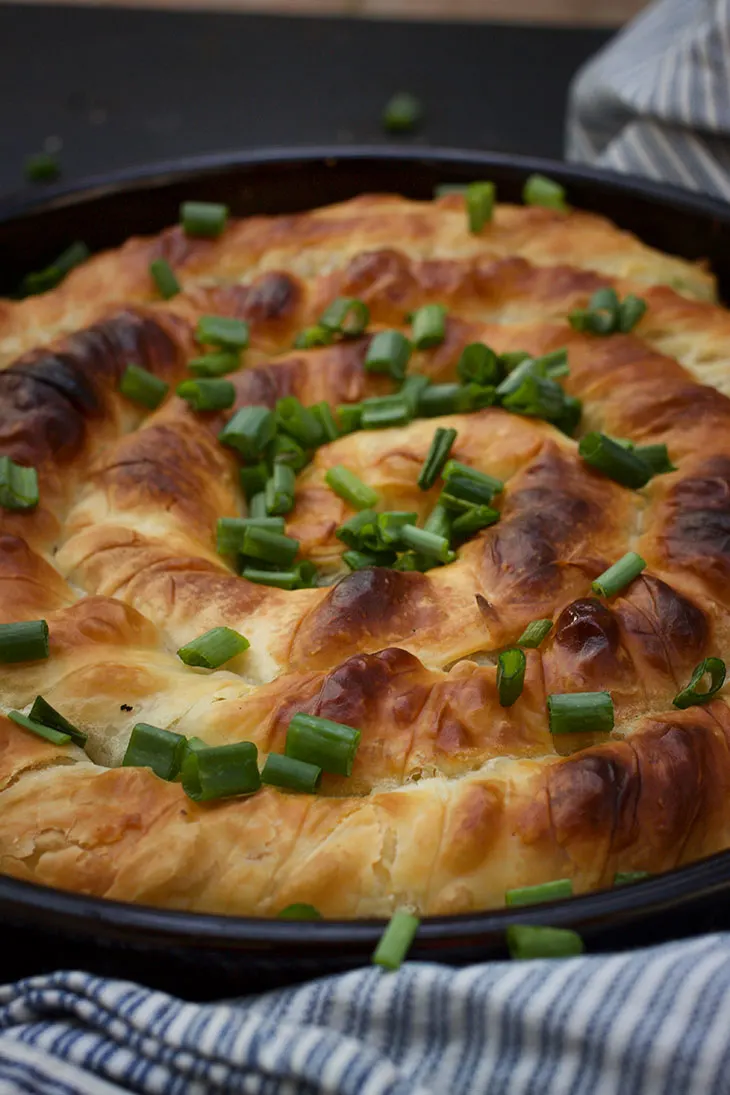 Vegan Spanakopita Greek Spinach Pie placinta cu spanac