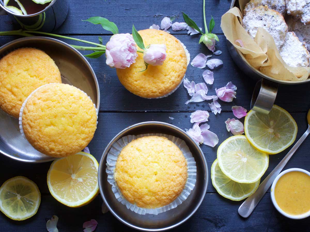 vegan magdalenas lemon muffins