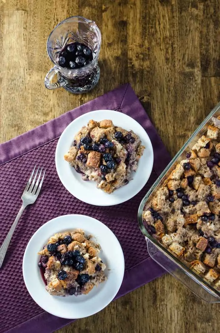 Blueberry Breakfast Casserole for vegan meal prep