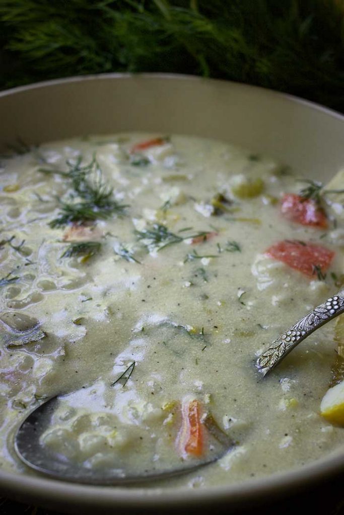 Greek Lemon Rice Soup (Dairy-Free)