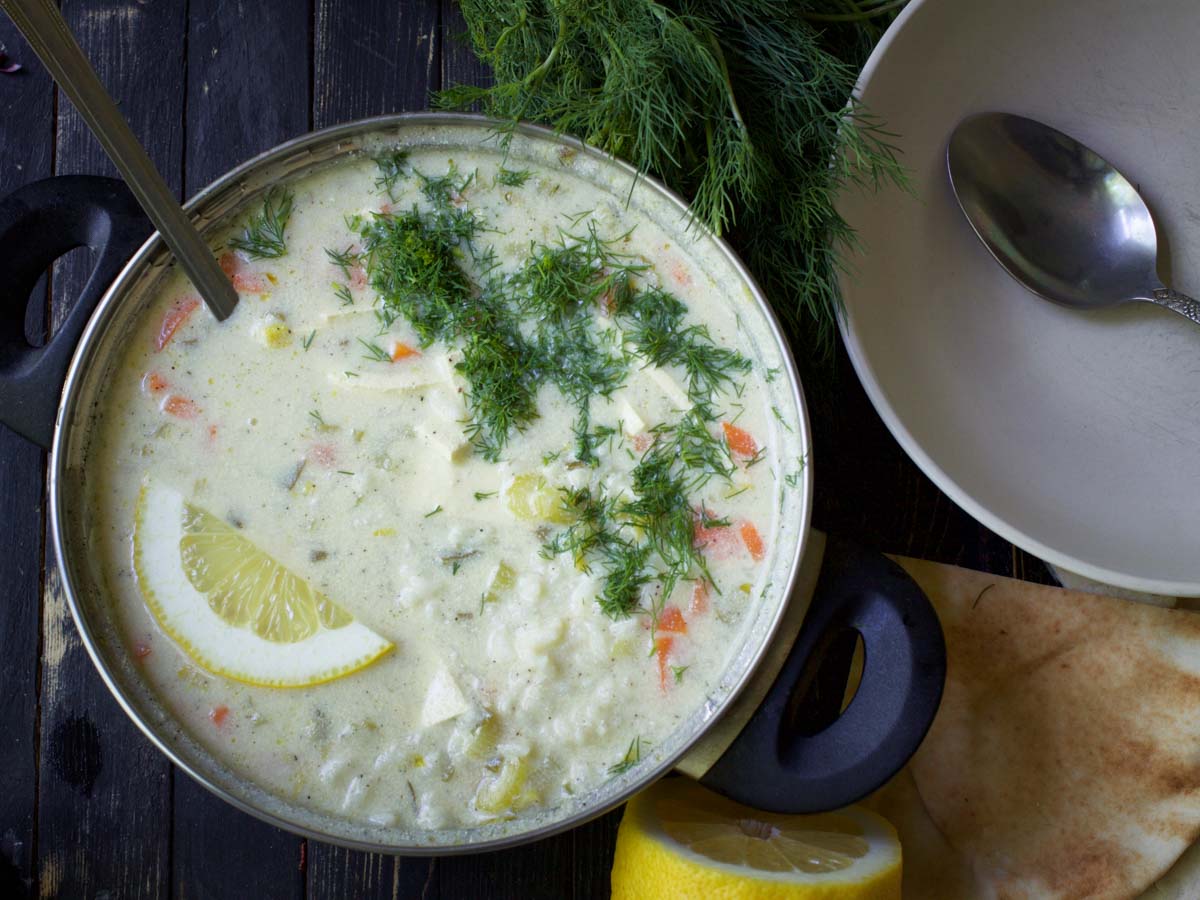 easy Greek Lemon Rice Soup